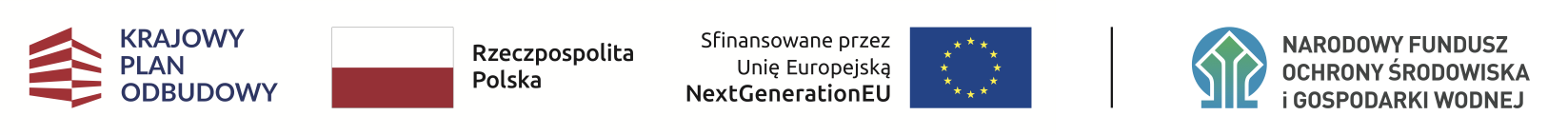 Krajowy Plan Odbudowy · Rzeczpospolita Polska · Sfinansowane przez Unię Europejską NextGenerationEU · Narodowy Fundusz Ochrony Środowiska i Gospodarki Wodnej